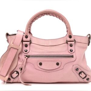 Authentic Balenciaga Lizard Embossed First Parme